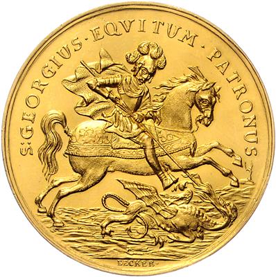 St. Georg, GOLD - Münzen, Medaillen und Papiergeld