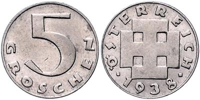 5 Groschen 1938. =2,98 g= III - Coins