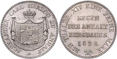 Anhalt, Alexander Carl 1834-1863 - Coins