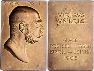 Bruck a. d. Leitha, ArmeePreisschießen 1908 - Münzen