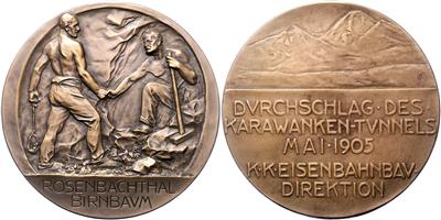 Durchschlag des Karawankentunnels - Coins