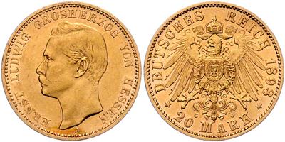 Hessen- Darmstadt, Ernst Ludwig III. 1892-1918, GOLD - Coins