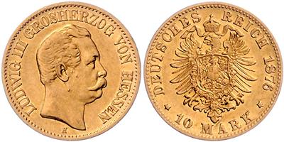 Hessen-Darmstadt, Ludwig III.1848-1877, GOLD - Münzen