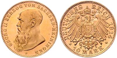 Sachsen- Meiningen, Georg II.1866-1914 GOLD - Mince