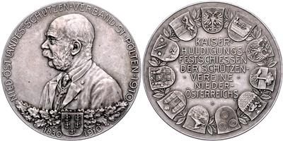 St. Pölten, KaiserHuldigungsfestschiessen 1910 - Münzen