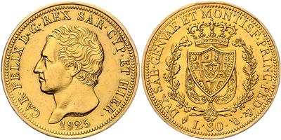 Sardinien, Karl Felix 1821-1831 GOLD - Coins
