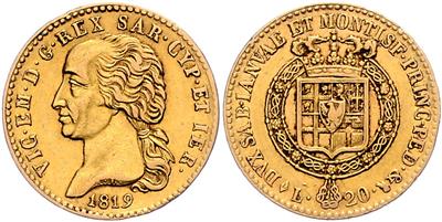 Sardinien, Vittorio Emmenuele I. 1814-1821 GOLD - Monete