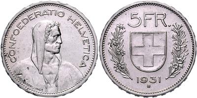 Schweiz- 5 Franken 1931 - Monete