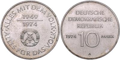 10 Mark 1974 25 Jahre DDR - Mince, medaile a papírové peníze
