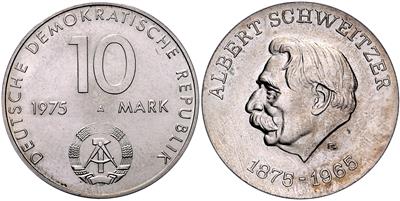 10 Mark 1975 A Albert Schweitzer - Münzen, Medaillen und Papiergeld