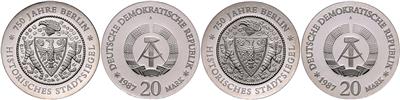20 Mark 1987 A 750 Jahre Berlin - Mince, medaile a papírové peníze