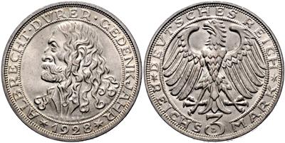 3 Reichsmark 1928 D - Münzen, Medaillen und Papiergeld