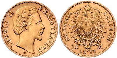Bayern, Ludwig II. 1864-1886 GOLD - Coins, medals and paper money
