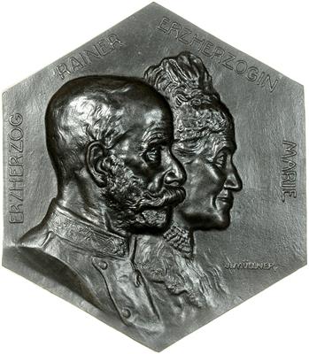 Erzherzog Rainer und Erzherzogin Marie, Diamantene Hochzeit 1912 - Münzen, Medaillen und Papiergeld