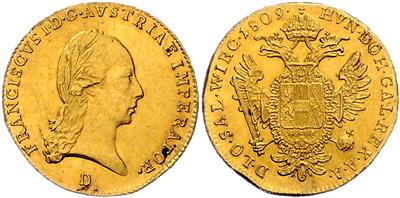 Franz I. GOLD - Mince, medaile a papírové peníze