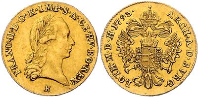 Franz II. GOLD - Mince, medaile a papírové peníze