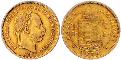 Franz Josef I. GOLD - Münzen, Medaillen und Papiergeld