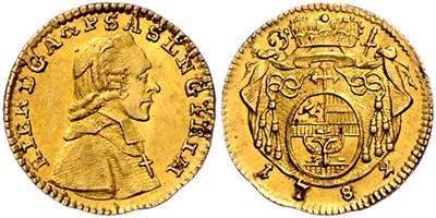 Hieronymus v. Colloredo GOLD - Coins, medals and paper money