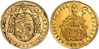 Johann Ernst v. Thun und Hohenstein GOLD - Münzen, Medaillen und Papiergeld