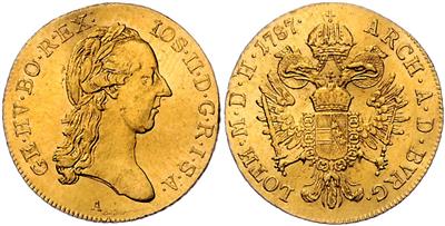 Josef II. GOLD - Münzen, Medaillen und Papiergeld