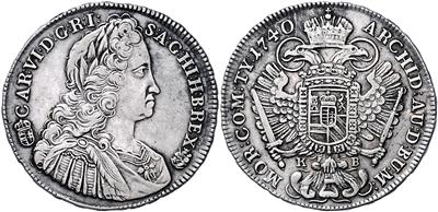 Karl VI. - Mince, medaile a papírové peníze