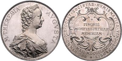 Maria Theresiendenkmal in Wien 1888 - Münzen, Medaillen und Papiergeld