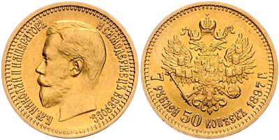 Nikolaus II. 1894-1917, GOLD - Mince, medaile a papírové peníze