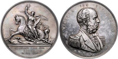 Pola, Enthüllung des Tegetthoff Denkmals am 20. Juli 1877 und Erinnerung an seine Siege 1864/1866 - Coins, medals and paper money