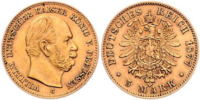 Preussen, Wilhelm I. 1871-1888 GOLD - Mince, medaile a papírové peníze