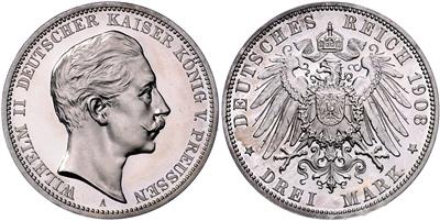 Preussen, Wilhelm II. 1888-1918 - Monete, medaglie e cartamoneta