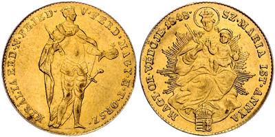 Revolutionen/Aufstände, Ferdinand I. (V.) 1848/1849 GOLD - Monete, medaglie e cartamoneta