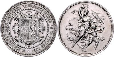 St. Pölten, 6. niederösterreichisches Landesschießen 1891 - Mince, medaile a papírové peníze