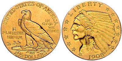 U. S. A. GOLD - Mince, medaile a papírové peníze