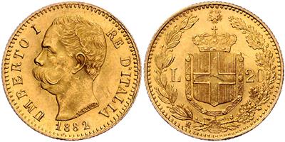Umberto I. 1878-1900 GOLD - Mince, medaile a papírové peníze