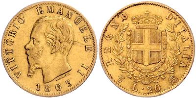 Vittorio Emanuele II. 1861-1878 GOLD - Coins, medals and paper money