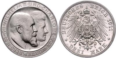 Württemberg, Wilhelm II. 1891-1918 - Münzen, Medaillen und Papiergeld