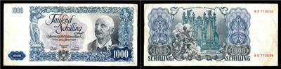 1000 Schilling 1954 - Mince, medaile a papírové peníze