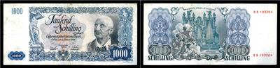 1000 Schilling 1954 - Mince, medaile a papírové peníze