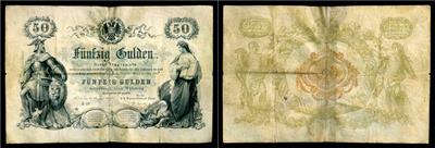 50 Gulden 1866 - Münzen, Medaillen und Papiergeld