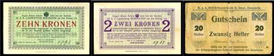 Kriegsgefangenen- und Lagergeld 1. WK. 1915-1918 - Mince, medaile a papírové peníze
