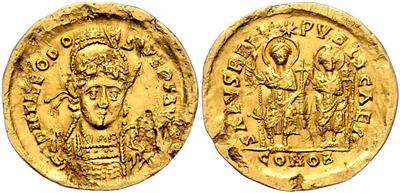 Theodosius II. 402-450, GOLD - Mince, medaile a papírové peníze