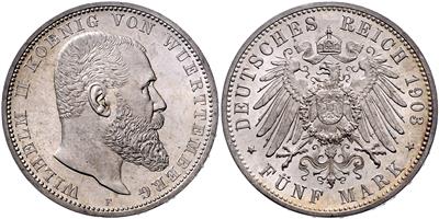 Württemberg, Wilhelm II. 1891-1918 - Monete, medaglie e cartamoneta