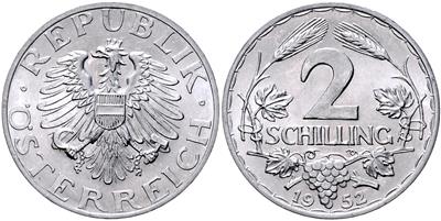 2 Schilling 1952 Wien; =2,82 g=III+ - Münzen