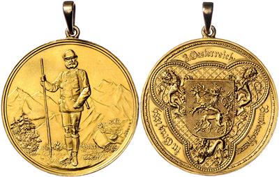 3. Österr. Bundesschießen 1889 in Graz GOLD - Münzen