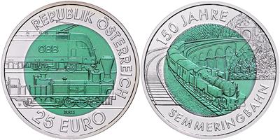 Bimetall Niobmünze 150 Jahre Semmeringbahn - Münzen