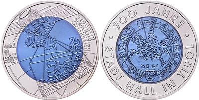 Bimetall Niobmünze 700 Jahre Stadt Hall - Coins