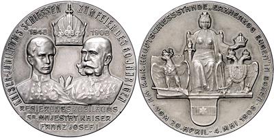 Bozen, Kaiserjubiläumsfestschiessen am k. k. Hauptschießstand "Erzherzog Eugen" vom 20. April bis 4. Mai 1908 - Münzen