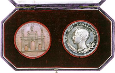 Rückkehr von Kaiser Franz Josef I. von seiner Ungarnreise und seinen feierlichen Einzug in Wien am 14. August 1852 - Mince
