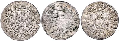 2 Kreuzer (1/2 Batzen), 3 Kreuzer und 1/24 Taler (Groschen) u. a. - Münzen