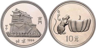 China, Volksrepublik- Jahr der Ratte 1984 - Coins